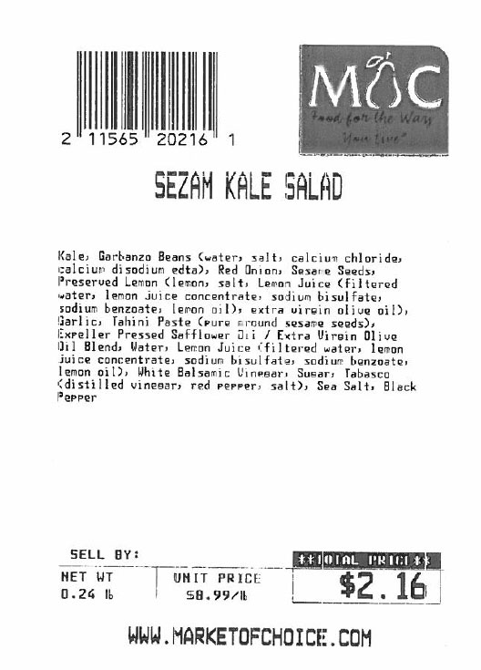 Market of Choice Issues Allergy Alert on Undeclared Egg in Sezam Kale Salad